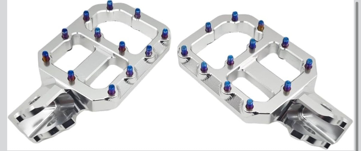Super Wide Foot Pegs -- CNC E-Moto Foot Pegs