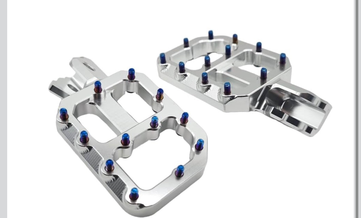 Super Wide Foot Pegs -- CNC E-Moto Foot Pegs