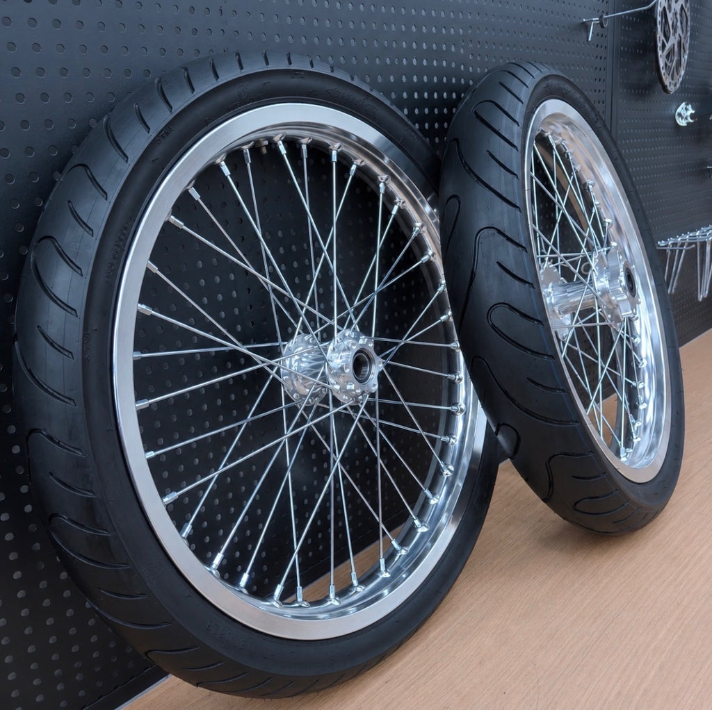 Talaria XXX / MX4, MX3, Sting - Supermoto Wheelset (Thick/Wide) - Chrome Silver